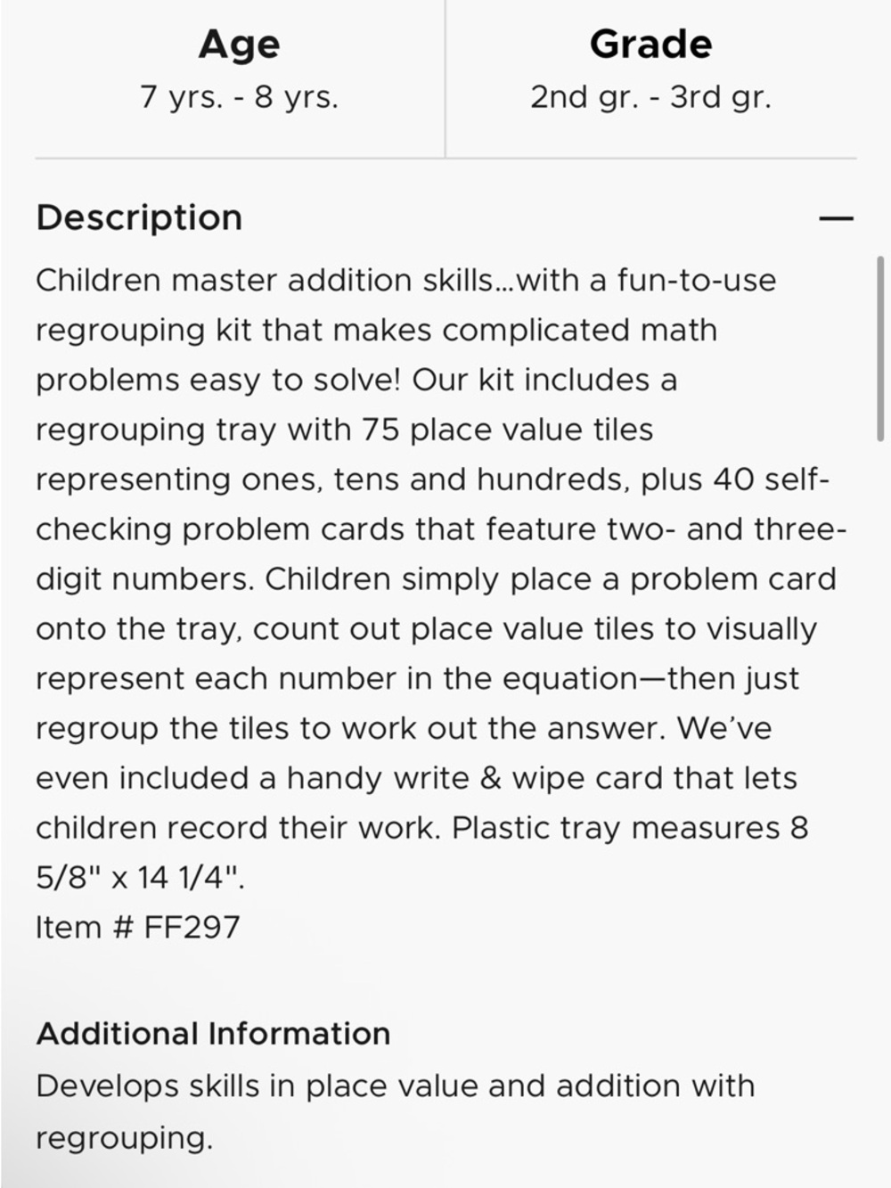 Lakeshore Hands-On Addition Regrouping Kit - Picture 4 of 10